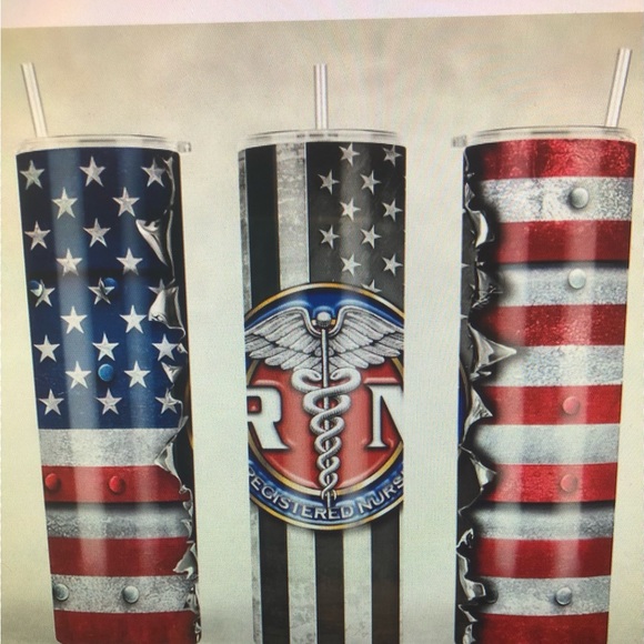handmade Other - Patriotic RN Nurse 20oz.Tumbler. NWOT! Hand wash only! Made to order!